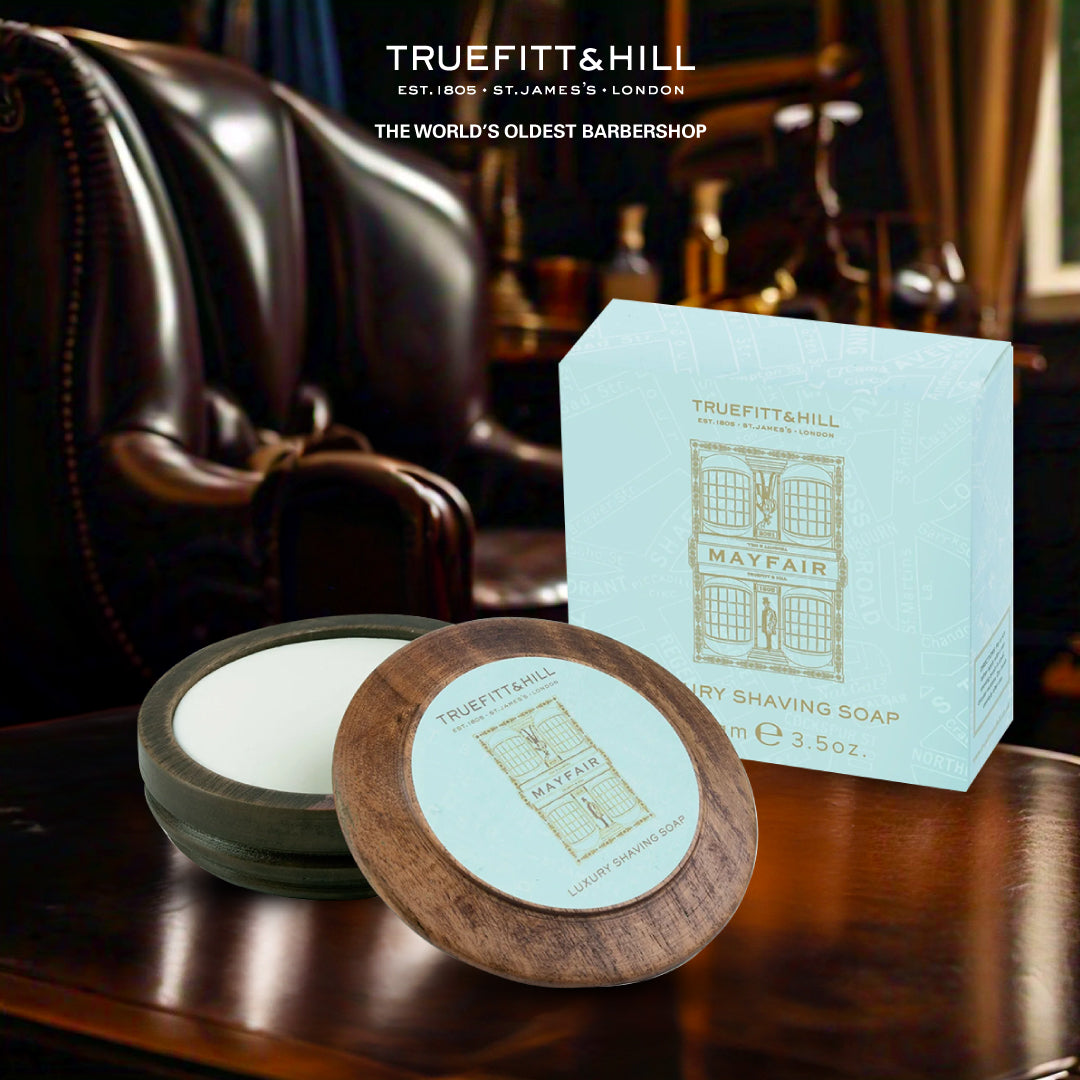 Truefitt & Hill Mayfair Shaving soap in Wooden Bowl for Men 100gm - Truefitt & Hill India