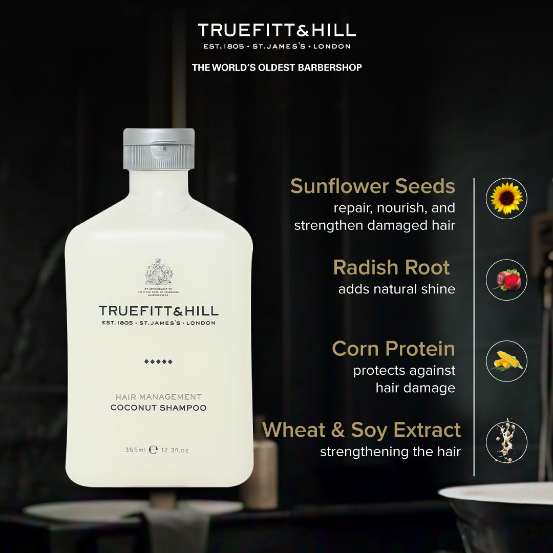 Truefitt & Hill Hair Management Moisturizing Vitamin E Shampoo for Men 365ml - Truefitt & Hill India