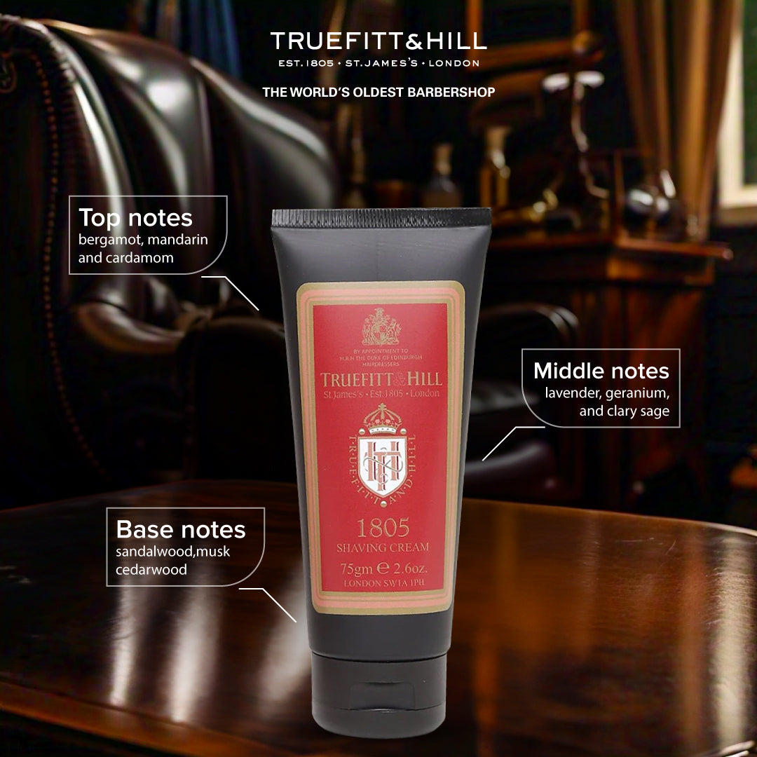 Truefitt & Hill 1805 Shaving Cream Tube for Men 75gm - Truefitt & Hill India