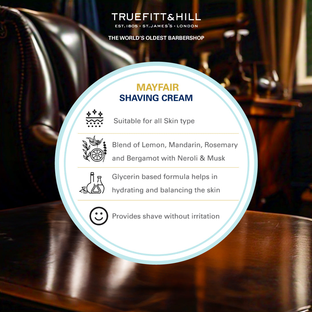Truefitt & Hill Mayfair Shaving soap in Wooden Bowl for Men 100gm - Truefitt & Hill India
