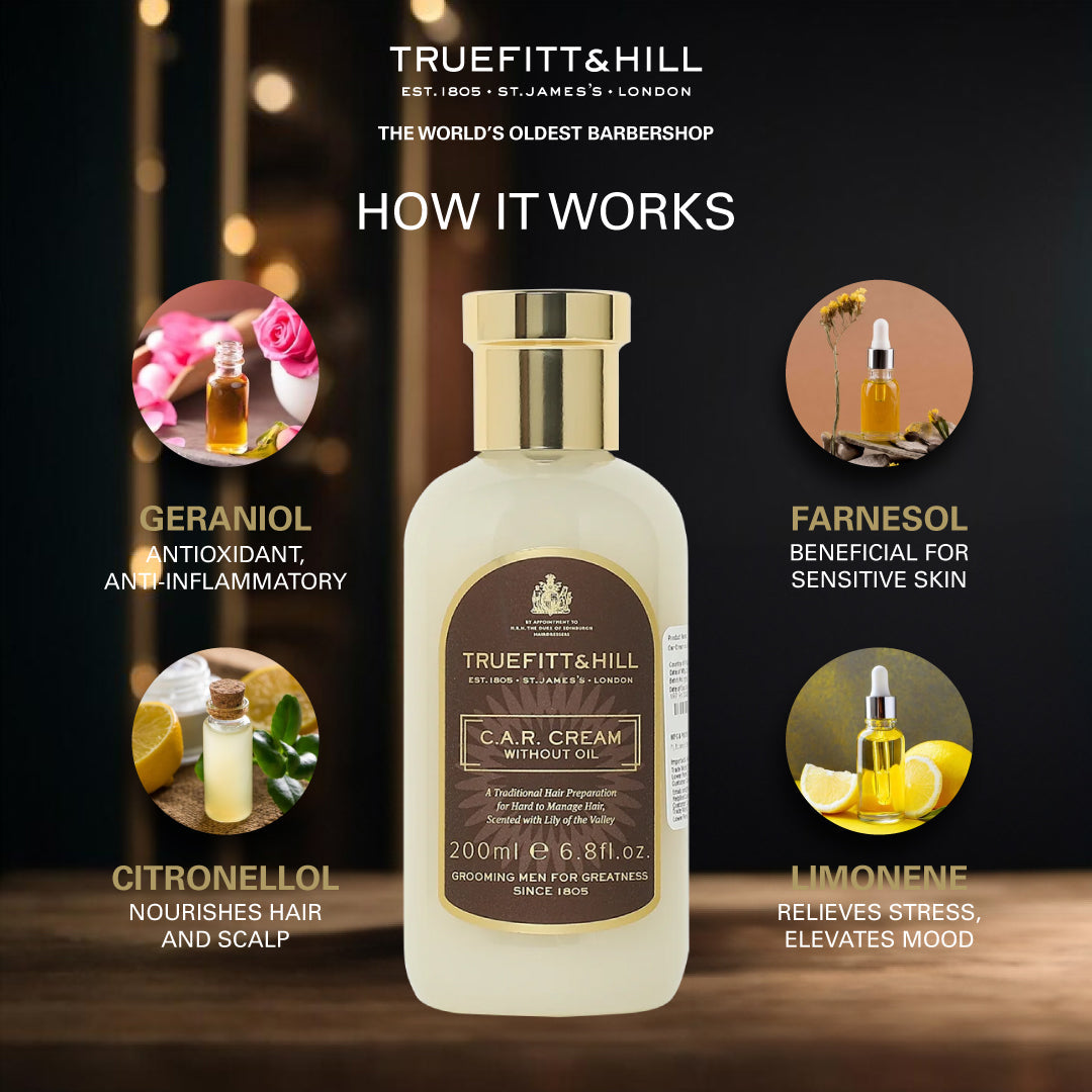 Truefitt & Hill Hair Serum C.A.R. Cream (Without Oil) for Men 200 ml - Truefitt & Hill India