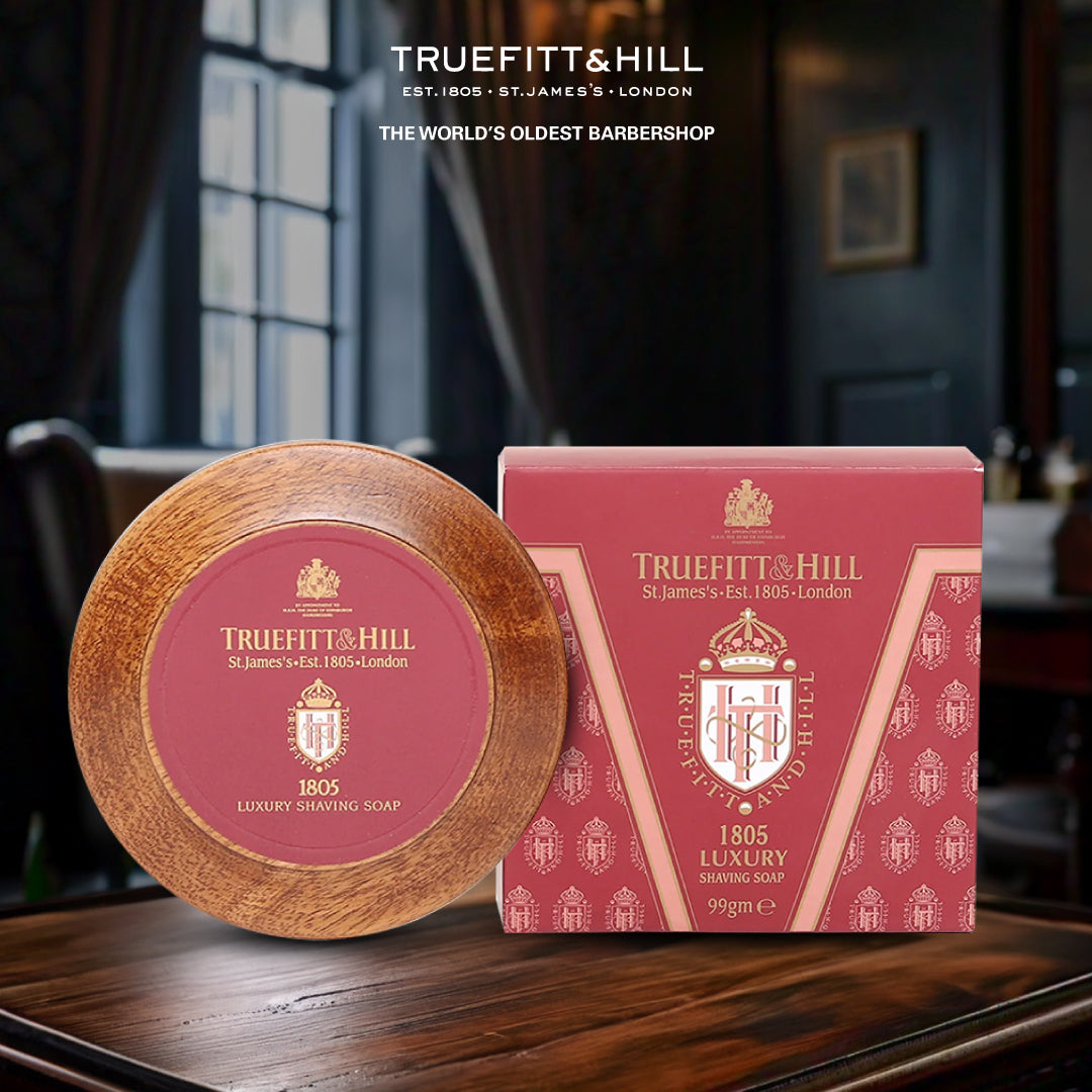 Truefitt & Hill 1805 Luxury Shaving Soap Wooden Bowl for Men99gm - Truefitt & Hill India