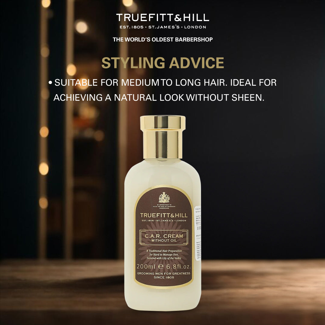Truefitt & Hill Hair Serum C.A.R. Cream (Without Oil) for Men 200 ml - Truefitt & Hill India