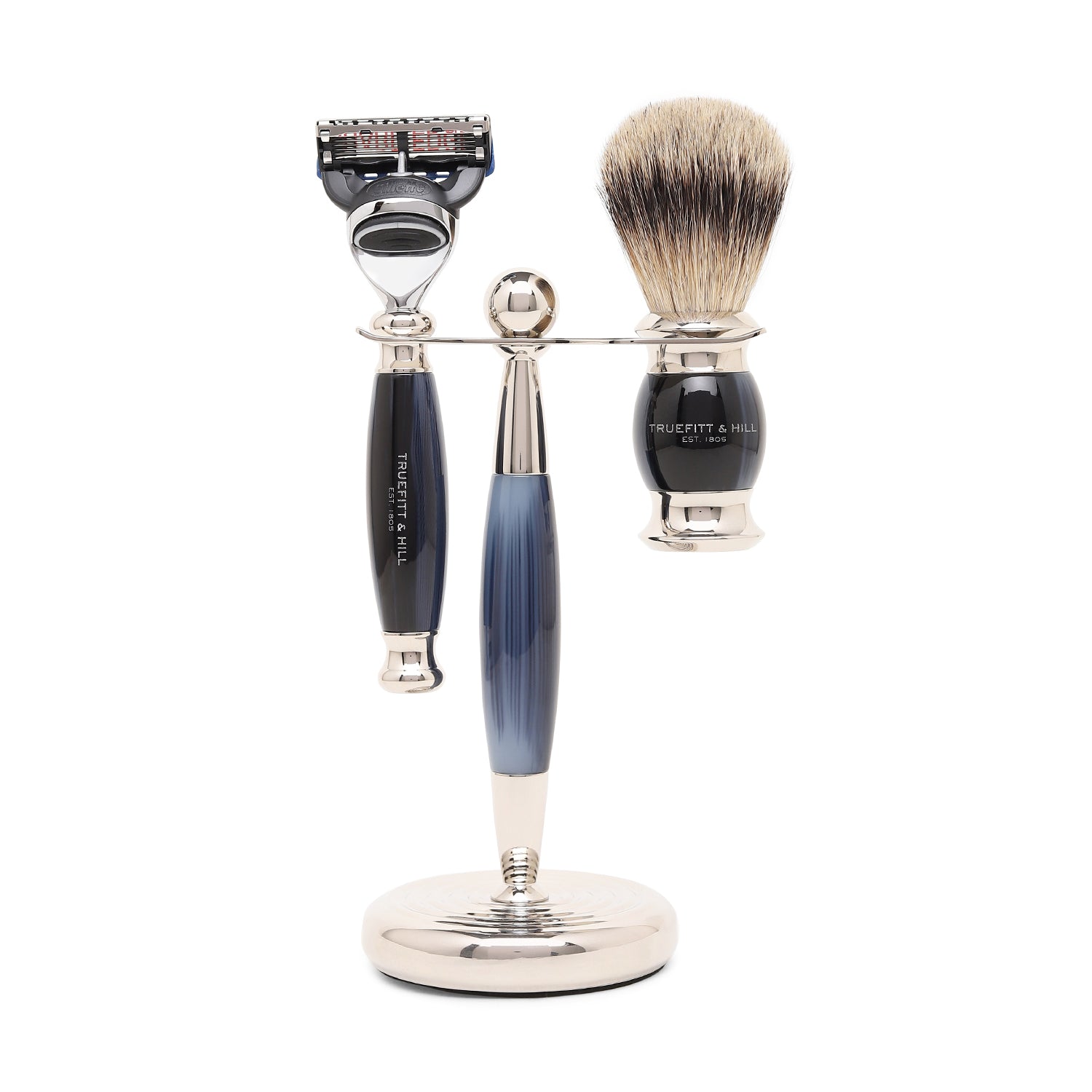 Truefitt & Hill Edwardian Collection Blue Opal Fusion Shaving Set - Truefitt & Hill India
