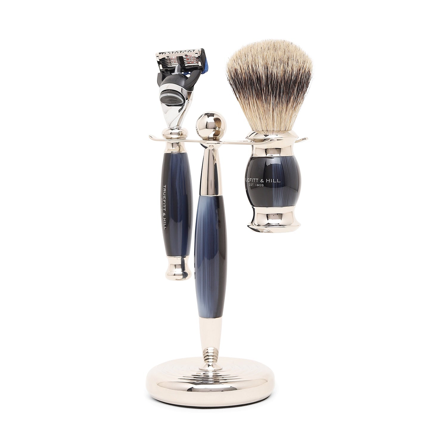 Truefitt & Hill Edwardian Collection Blue Opal Fusion Shaving Set - Truefitt & Hill India