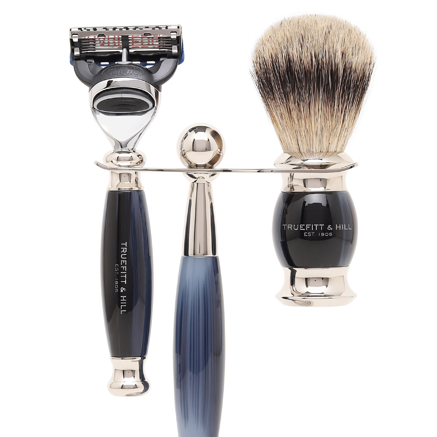Truefitt & Hill Edwardian Collection Blue Opal Fusion Shaving Set - Truefitt & Hill India