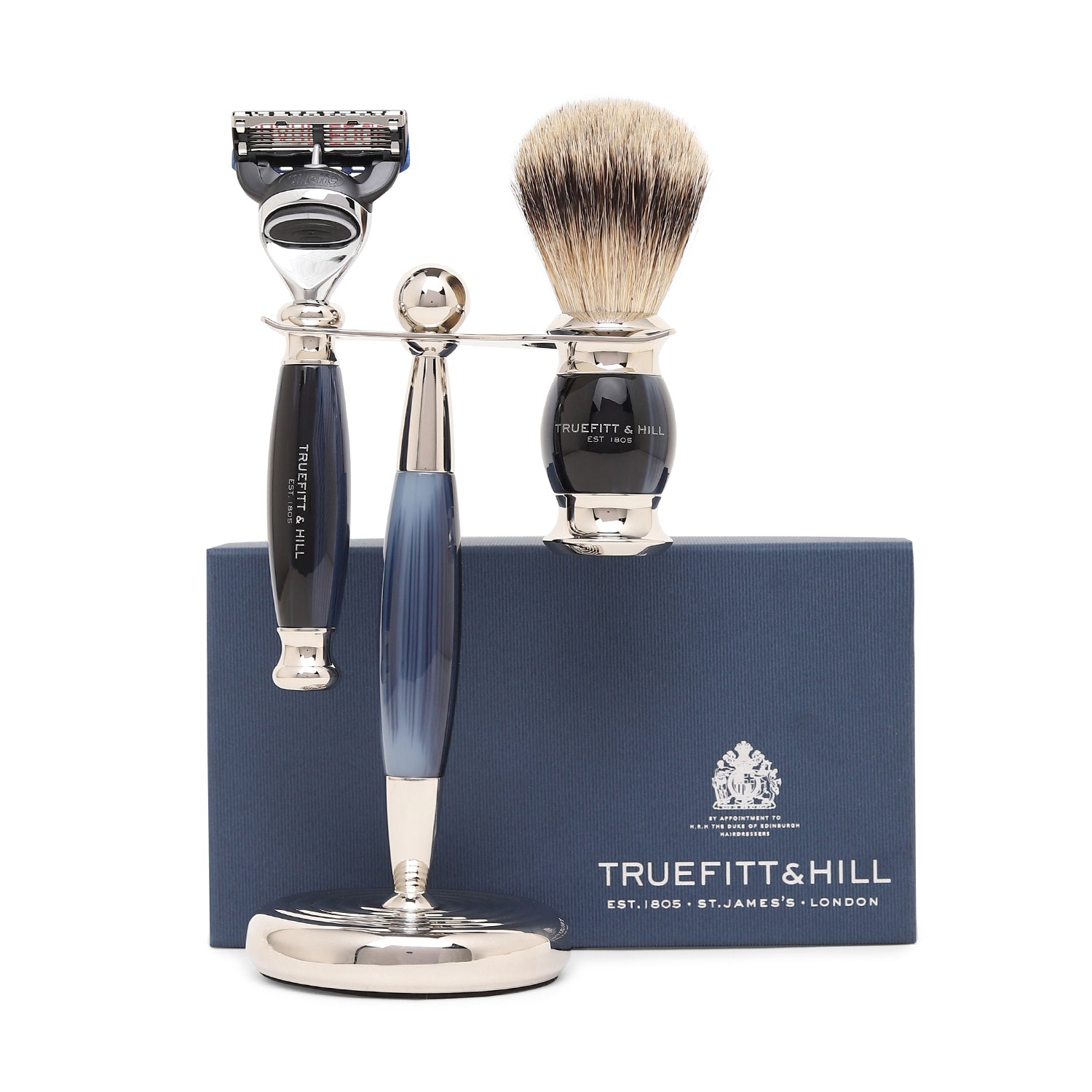 Truefitt & Hill Edwardian Collection Blue Opal Fusion Shaving Set - Truefitt & Hill India