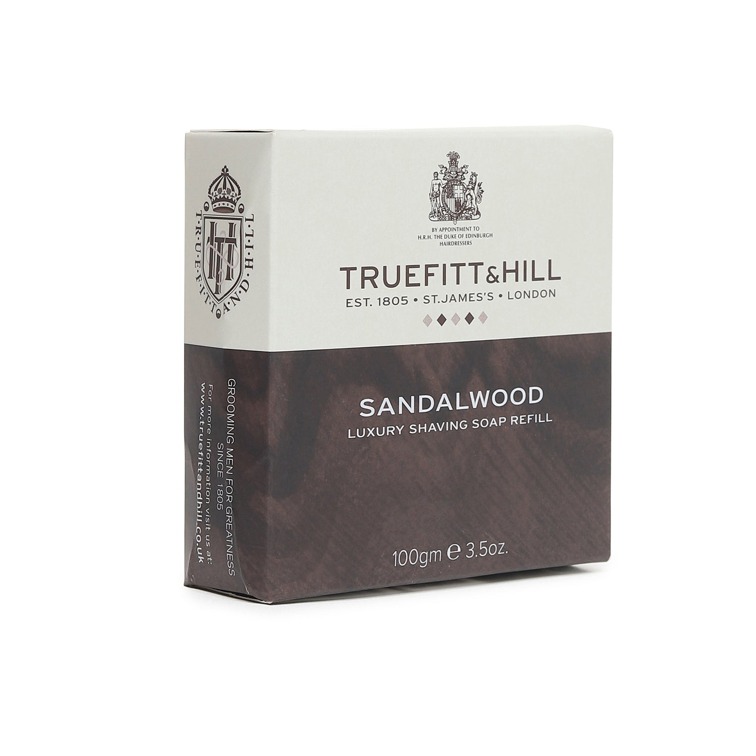 Truefitt & Hill Sandalwood Luxury Shaving Soap refill Wooden Bowl for Men 99gm - Truefitt & Hill India