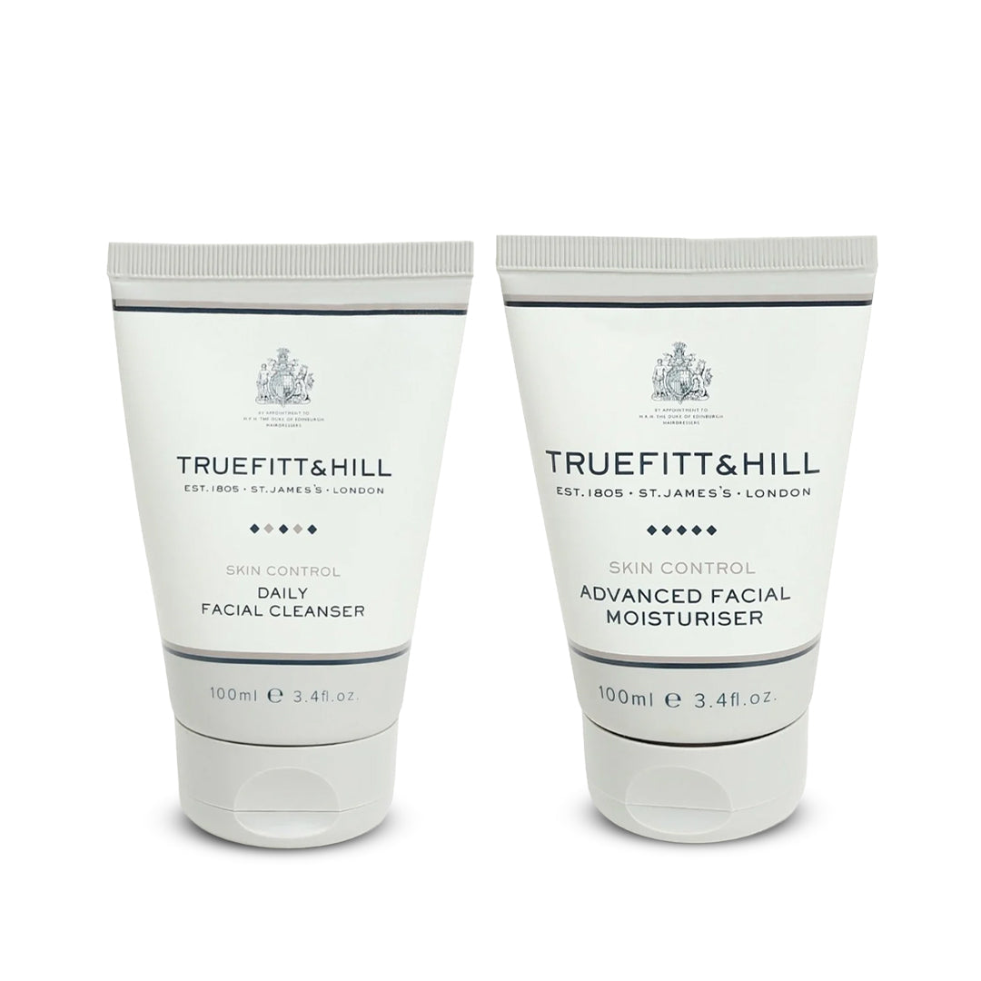 Truefitt & Hill Skin Control Facial Cleanser and Skin Moisturizer Combo Pack for Men - Truefitt & Hill India