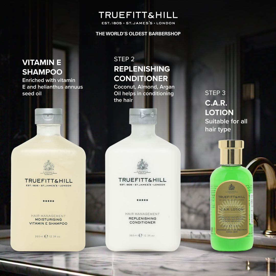 Truefitt & Hill Hair Management Moisturizing Vitamin E Shampoo for Men 365ml - Truefitt & Hill India