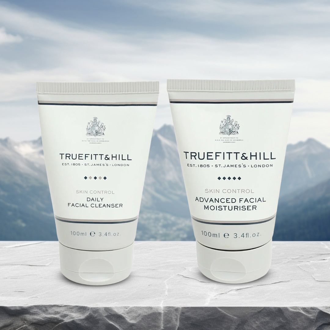 Truefitt & Hill Skin Control Facial Cleanser and Skin Moisturizer Combo Pack for Men - Truefitt & Hill India